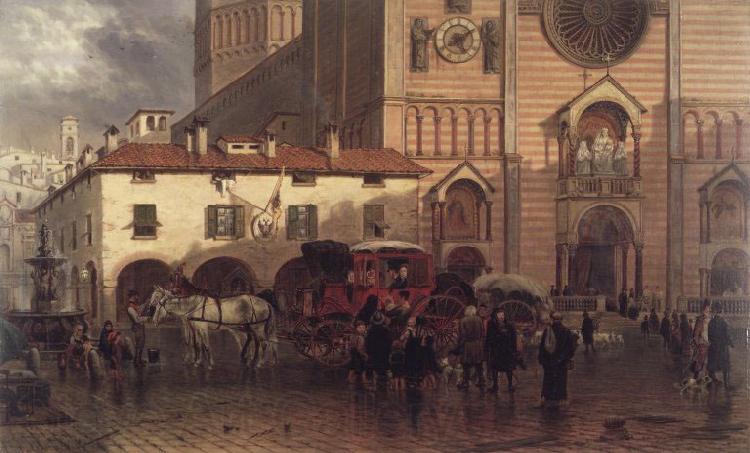 Edward lamson Henry The Cathedral of Piacenza Spain oil painting art